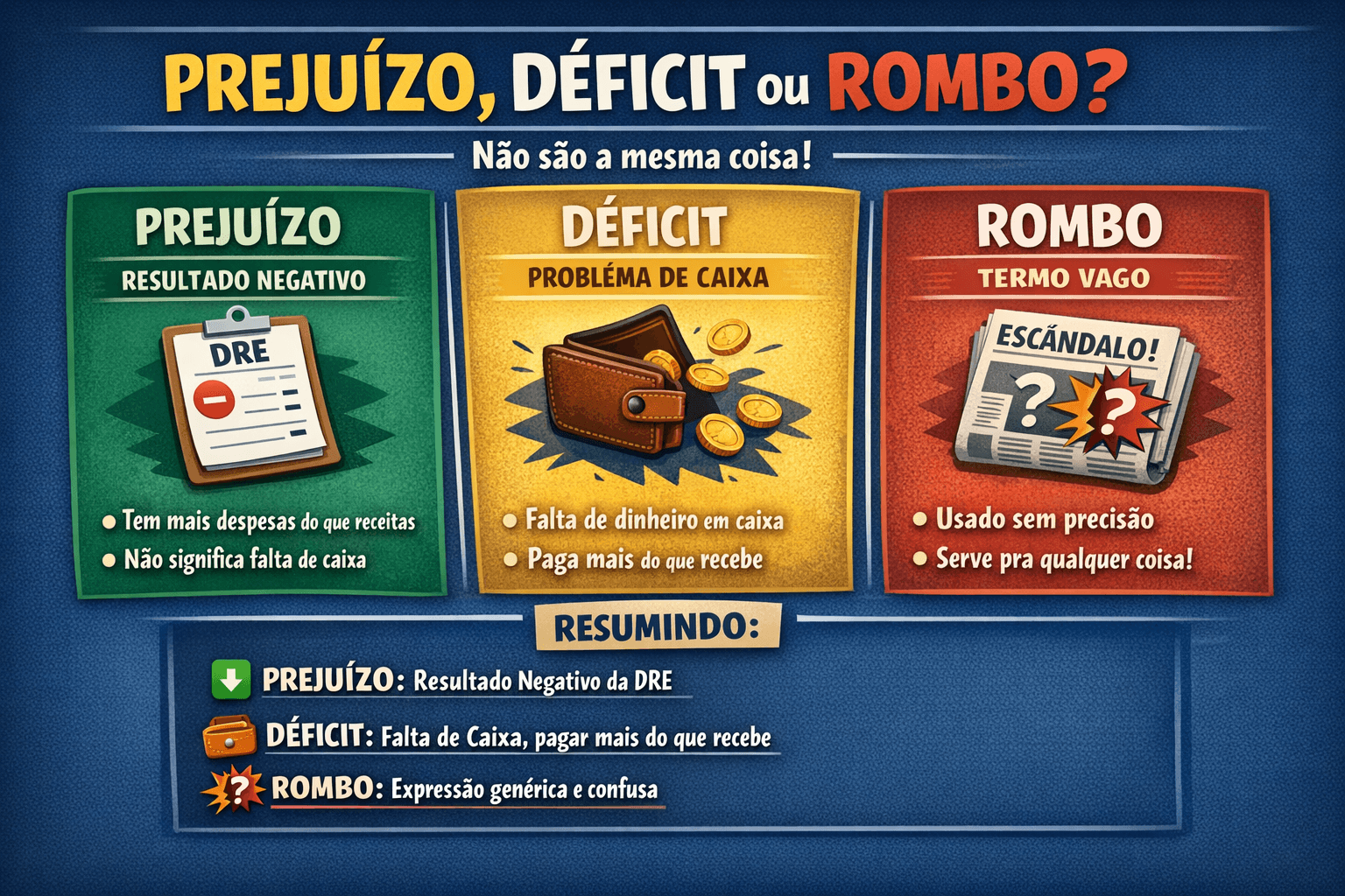 Vídeo - Rombo, déficit ou prejuízo?